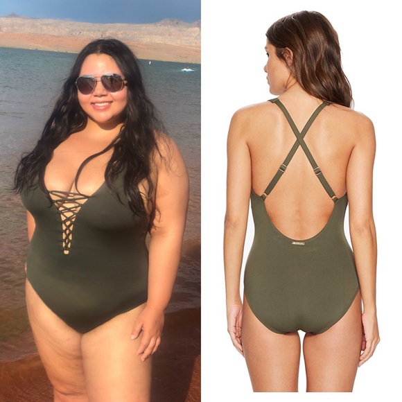 michael kors lace up swimsuit